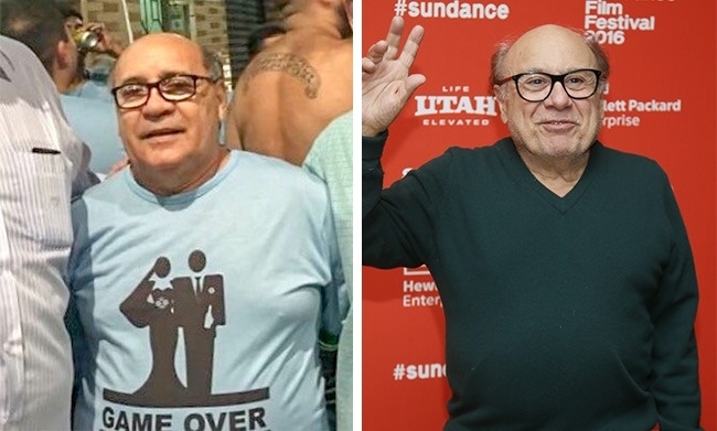 Danny người Brazil rất vui vẻ chụp ảnh cùng người hâm mộ (ảnh trái)