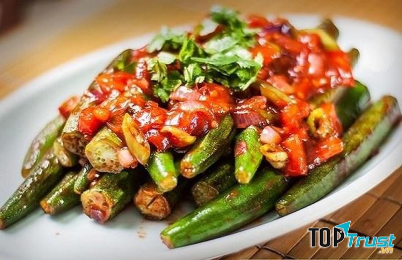 Đậu bắp sốt cà chua