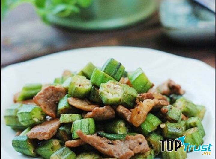 Đậu bắp xào thịt lợn