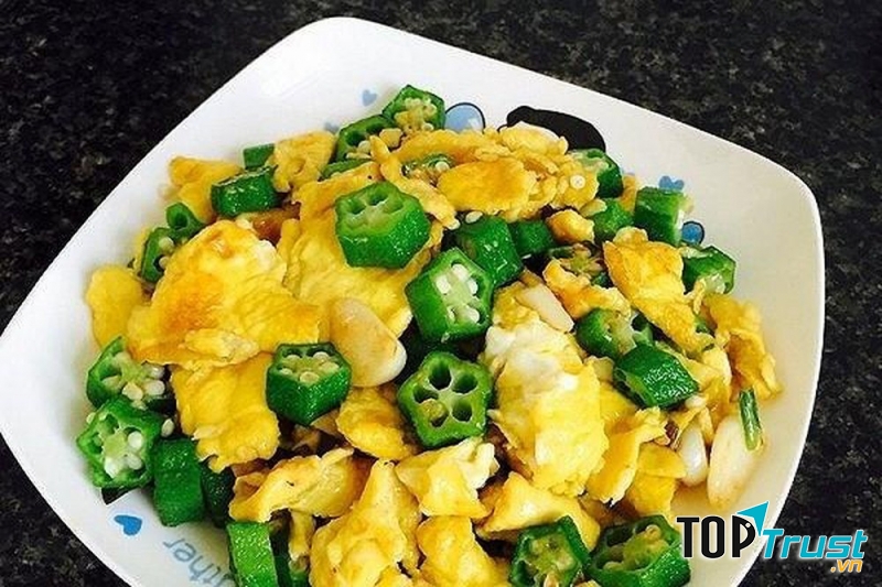 Đậu bắp xào trứng