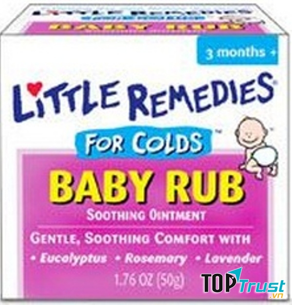 Dầu bôi giữ ấm ngực, giảm ho, nghẹt mũi babyrub little colds Mỹ
