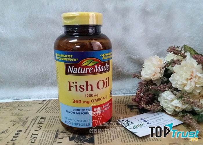 ﻿Dầu cá Nature Made Fish Oil 1200mg Omega