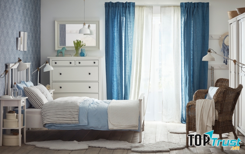 Đầu giường nên tựa vào một bức tường vững chắc