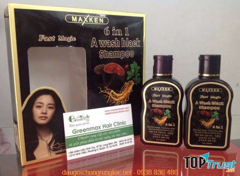 Dầu gội đen tóc Hàn Quốc Maxken
