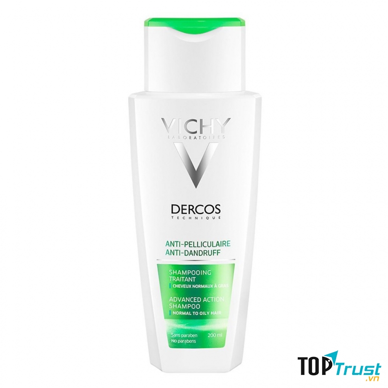 Dầu gội giúp giảm gàu dành cho da đầu dầu và nhạy cảm Vichy Dercos Antipel Chute