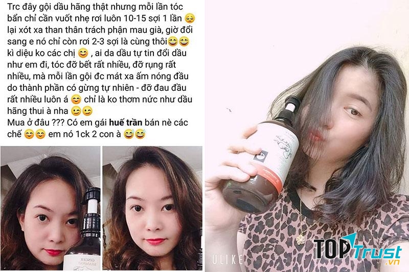 Dầu gội gừng COCAYHOALA ngăn rụng tóc, kích thích mọc tóc