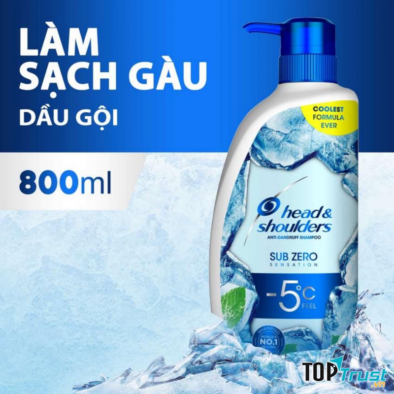 Dầu Gội Head & Shoulders Mát Lạnh Sảng Khoái Cho Nam Cool Blast
