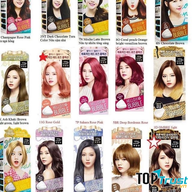 Dầu Gội Nhuộm Tóc Bubble Mise En Scene