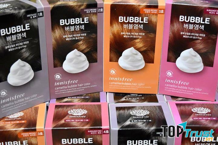Dầu Gội Nhuộm Tóc Innisfree Camellia Bubble Hair Color