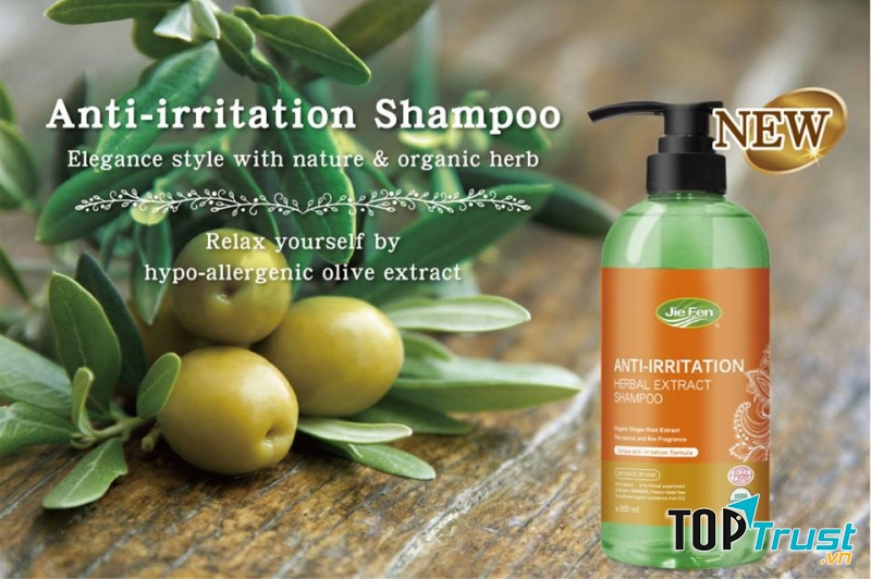 Dầu gội thảo dược Organic dành cho da đầu nhạy cảm Jie Fen Anti-irritation Shampoo