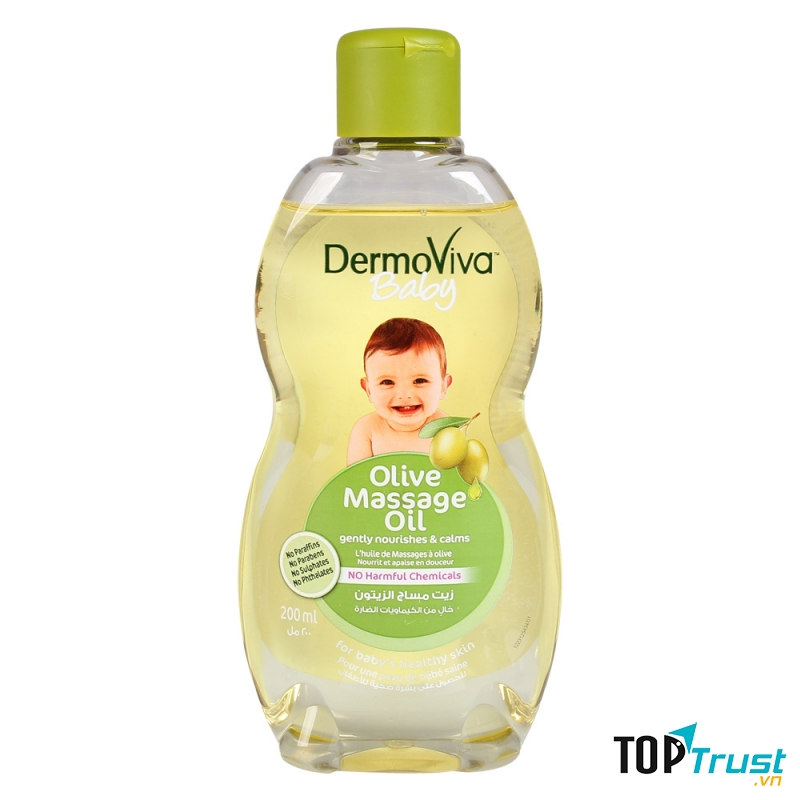Dầu mát xa DermoViva chiết xuất ô liu 200ml