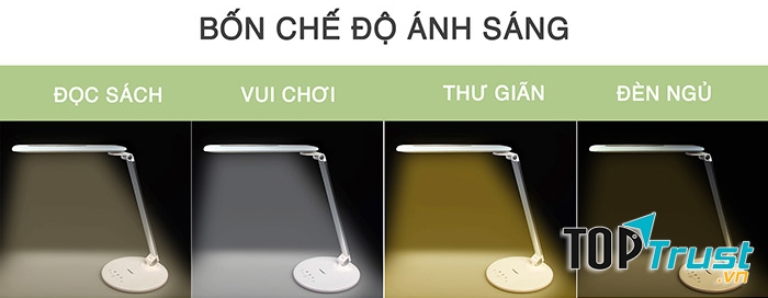 Đèn bàn Tiross TS1806 với 4 chế độ ánh sáng