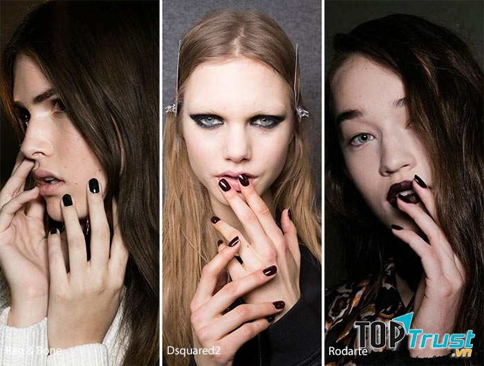 Móng tay màu tối bí ẩn, hút hồn