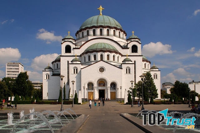 Đền thờ giáo hội chính thống Saint Sava tại Serbia.