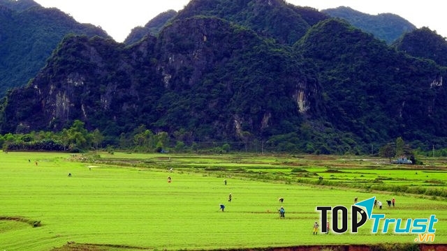 Cảnh đẹp thanh bình từ trên đèo Đá Đẽo