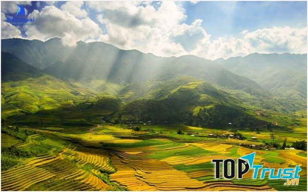 Đứng trên đỉnh đèo ngắm những thửa ruộng bậc thang đẹp ngỡ như trong mơ