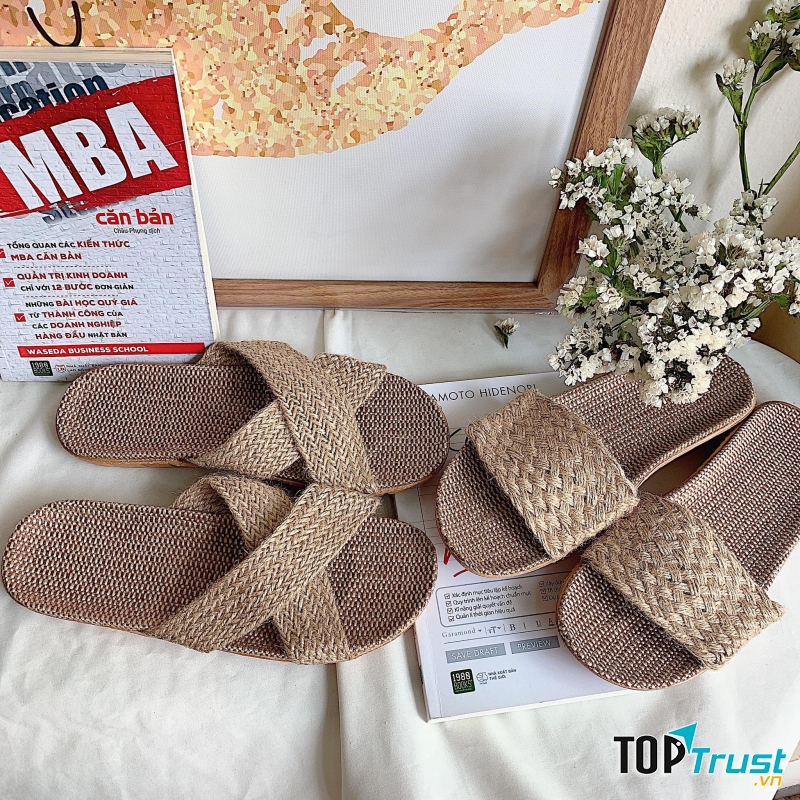 Dép cói đi biển aha