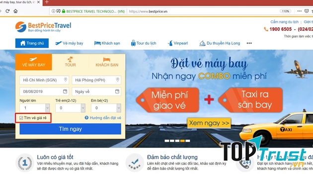 Đặt vé máy bay giá rẻ tại BestPrice
