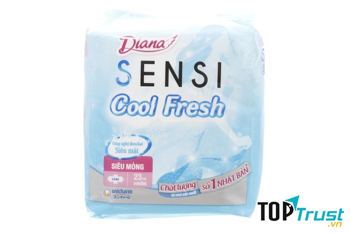 BVS Diana Sensi Cool Fresh Có cánh 23cm (8 miếng)