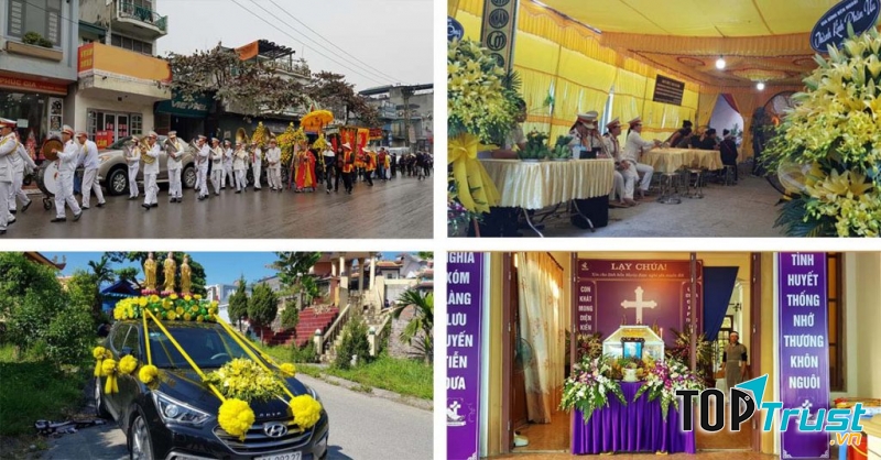 Việt Thu Hà cung cấp dịch vụ tang lễ trọn gói với phương châm “Vẹn tròn hiếu nghĩa – Thành Kính nhất tâm”.