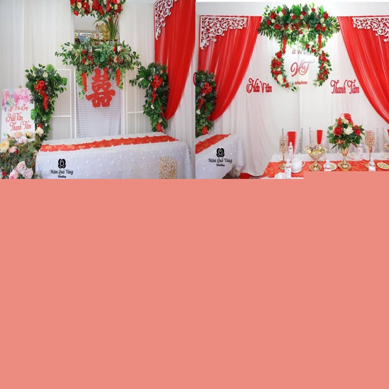 Dịch vụ trang trí tiệc cưới Mâm Quả Vàng
