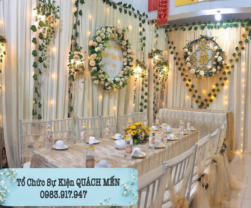 Dịch vụ trang trí tiệc cưới Rạp cưới Quách Mến