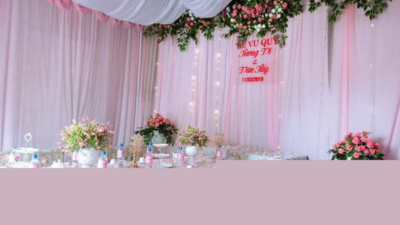 Dịch vụ trang trí tiệc cưới Tuyết Anh