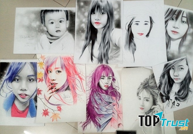 Những bức vẽ truyền thần có hồn thực sự thu hút được rất nhiều người