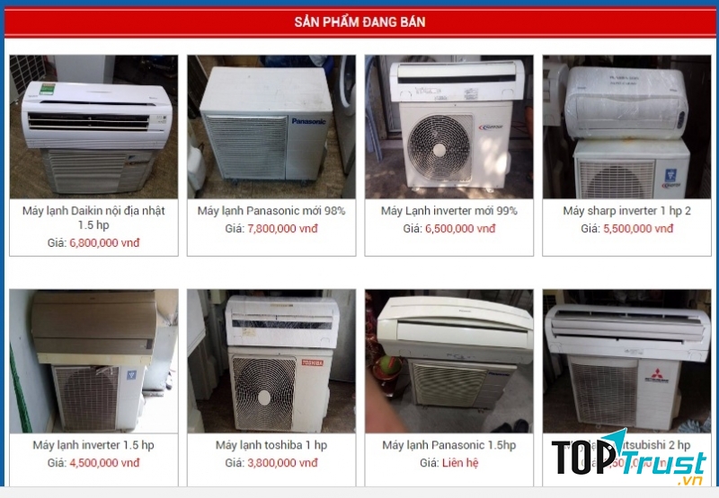 Sản phẩm máy điều hòa tại Điện Lạnh Tiến Phát