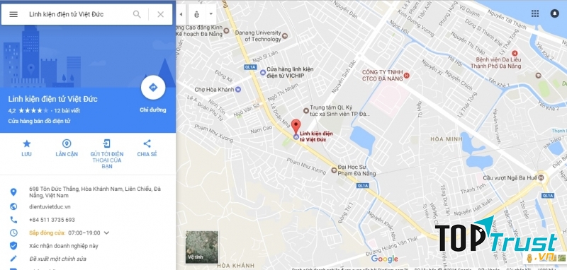 Bản đồ cửa hàng Điện tử Việt Đức