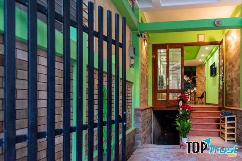 Không gian tràn ngập sắc màu xanh mát tại Diep's Homestay