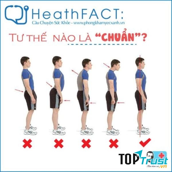 Chú ý đứng chuẩn để xương và cột sống phát triển tốt nhất