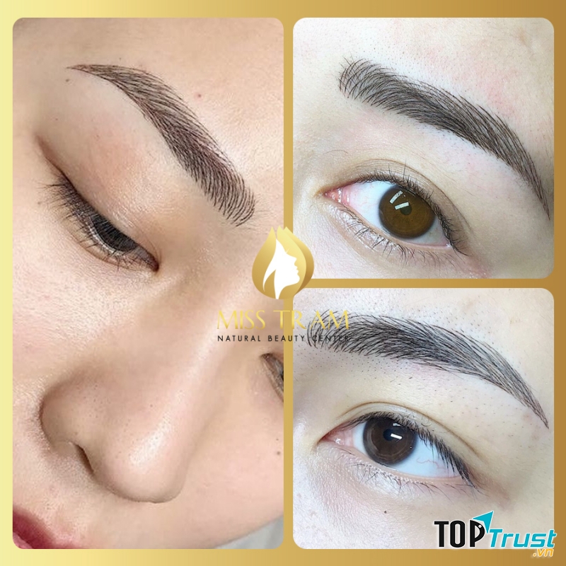 ĐIÊU KHẮC CHÂN MÀY PHẨY SỢI 9D TẠI MISS TRAM NATURAL BEAUTY CENTER