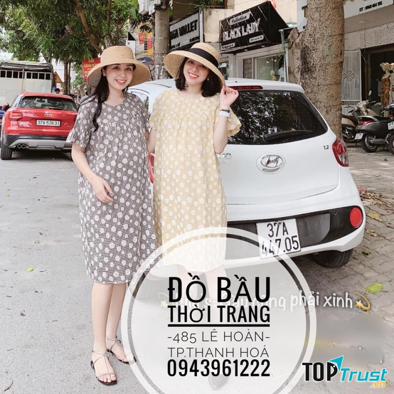 Đầm bầu họa tiết xinh xắn, trẻ trung