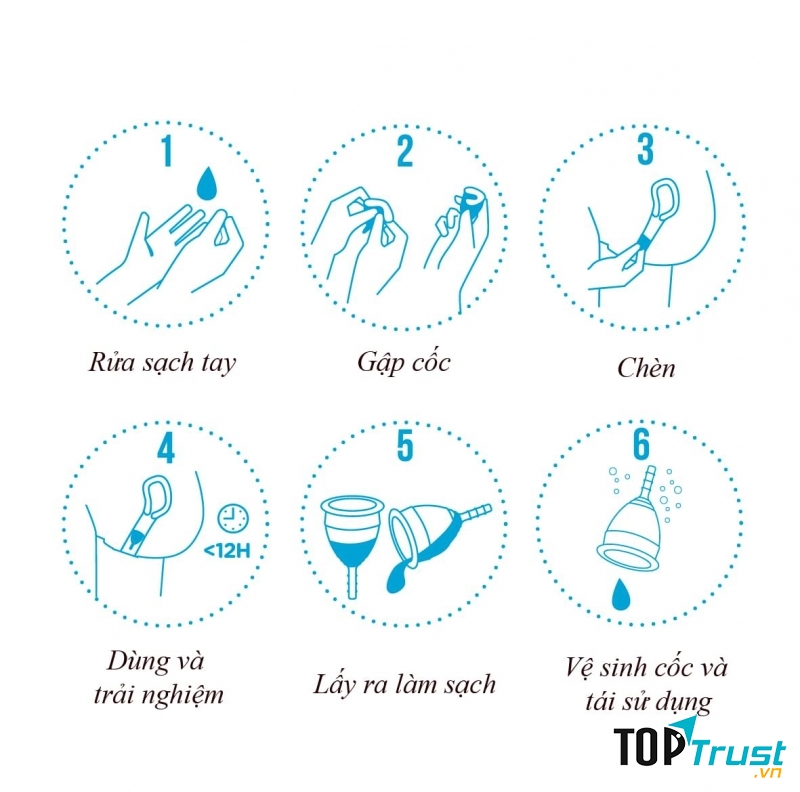 Cốc nguyệt san được tái sử dụng nhiều lần