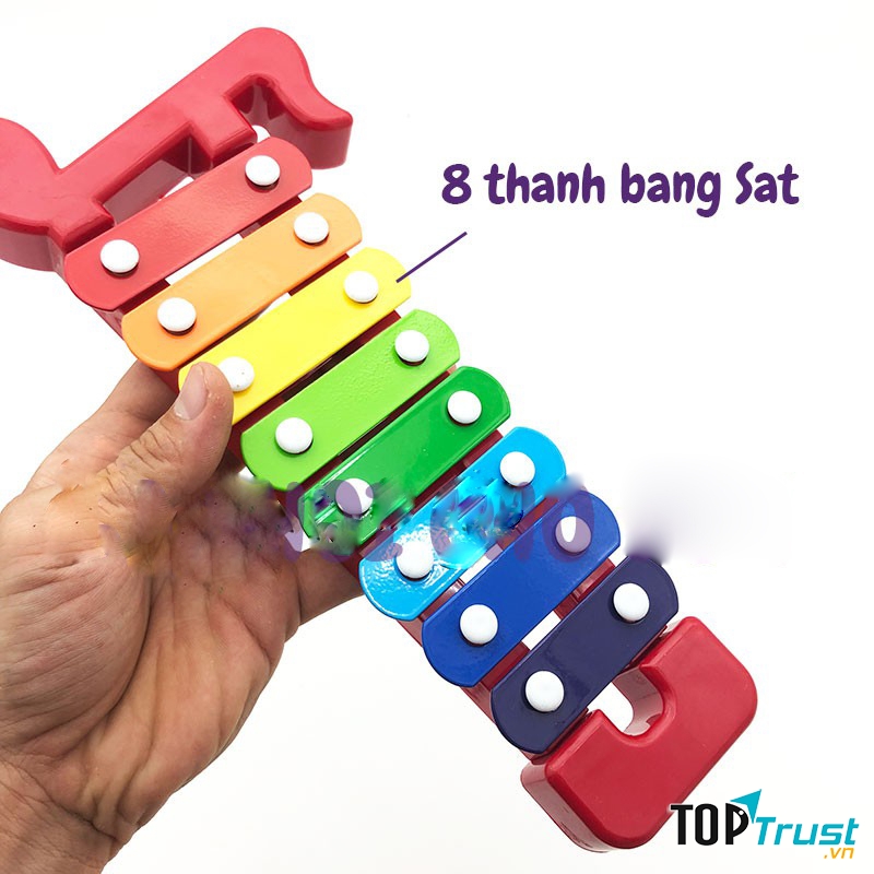 Đồ chơi đàn gõ Xylophone 8 thanh bằng sắt 30172AB