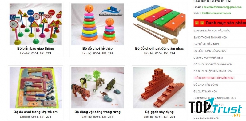 Thiết bị giáo dục mầm non mẫu giáo Hà Vũ