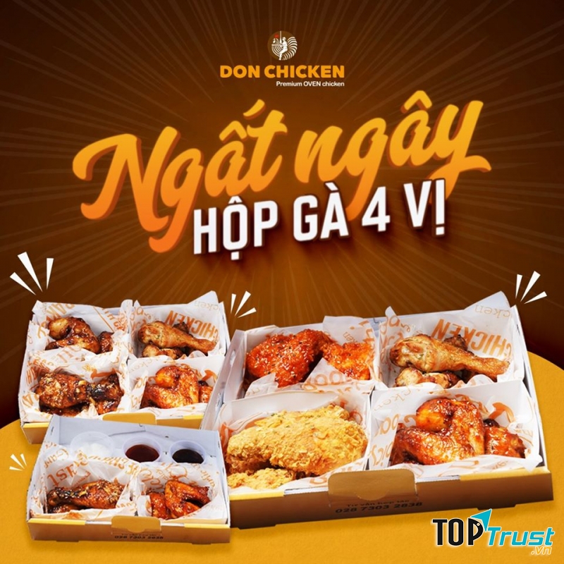 Một số loại gà được ưa chuộng của quán chính là gà sốt mật ong, gà phô mai,...