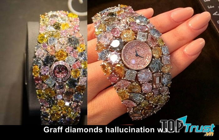 110 carat kim cương long lanh trên chiếc đồng hồ Graff Diamonds Hallucination.