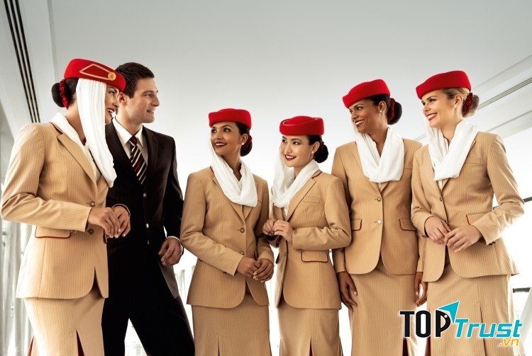 Đồng phục của Emirates mang đậm nét thanh lịch, nhã nhặn