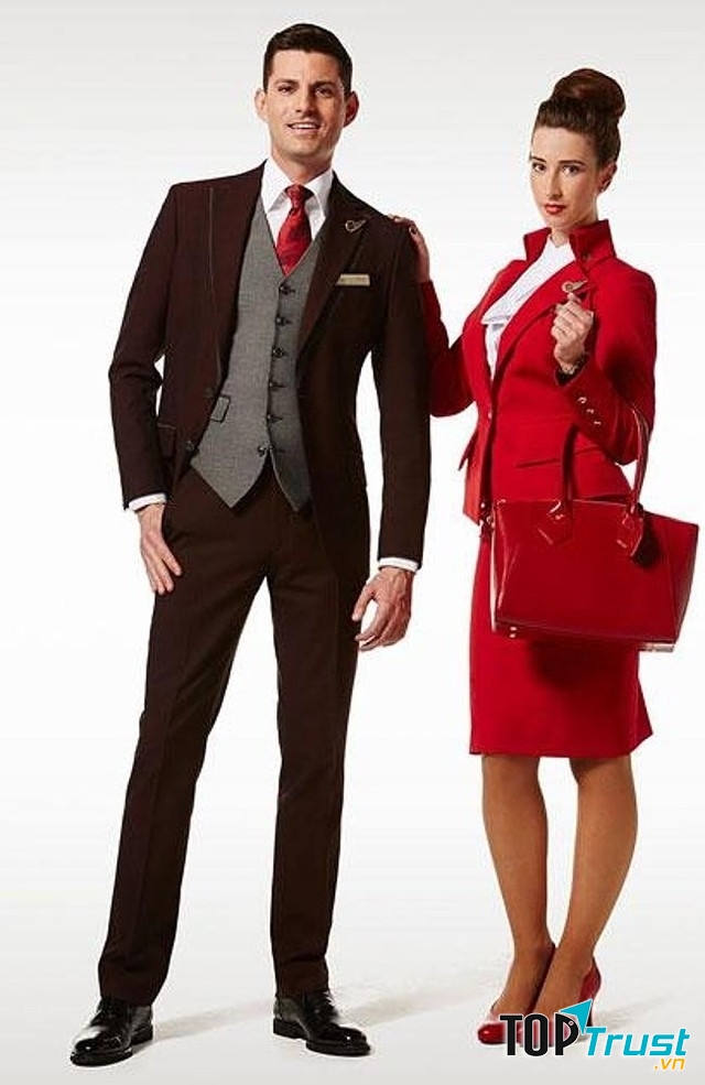 Bộ đồng phục tông đỏ đầy quyến rũ và thời thượng