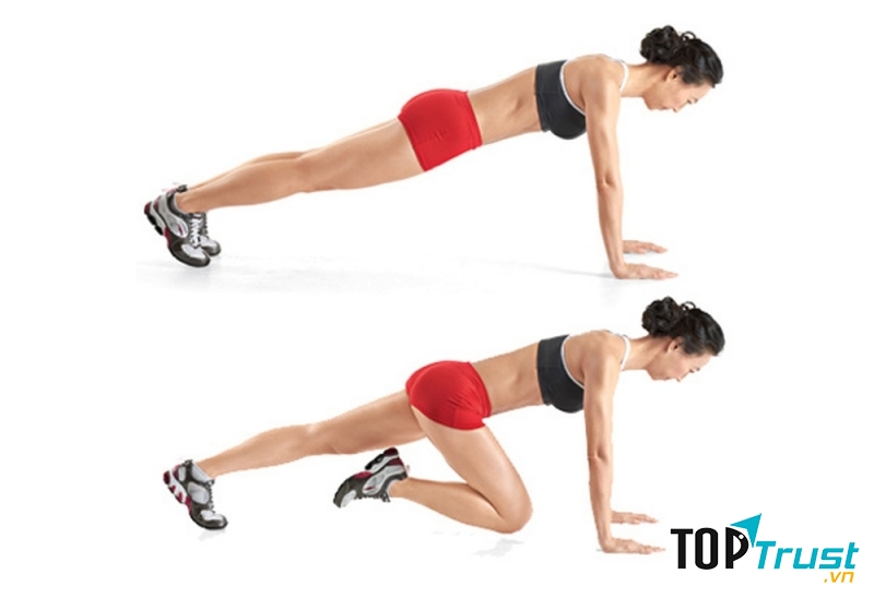 Làm đều đặn nhịp nhàng, chân trái rồi chân phải.