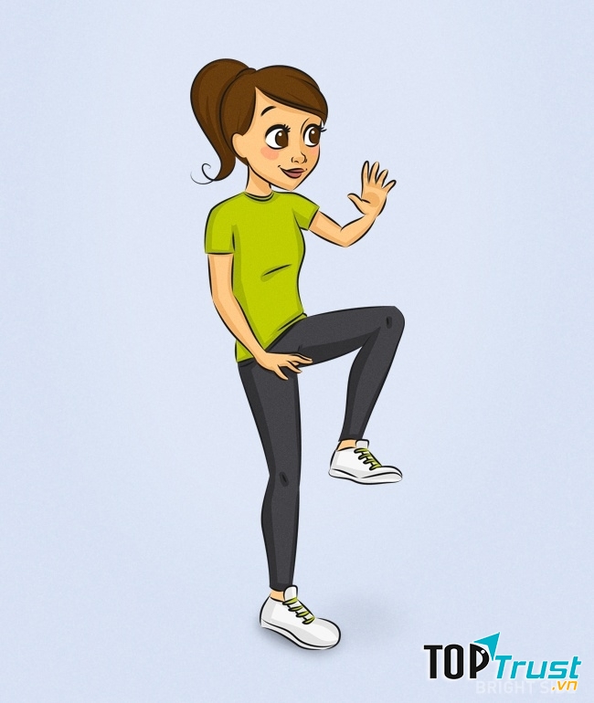 Động tác rút gối, giữ thăng bằng