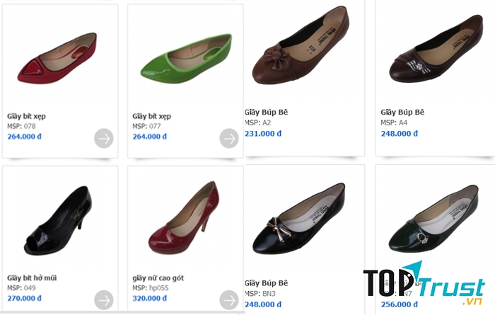 Một số kiểu giày dành cho nữ