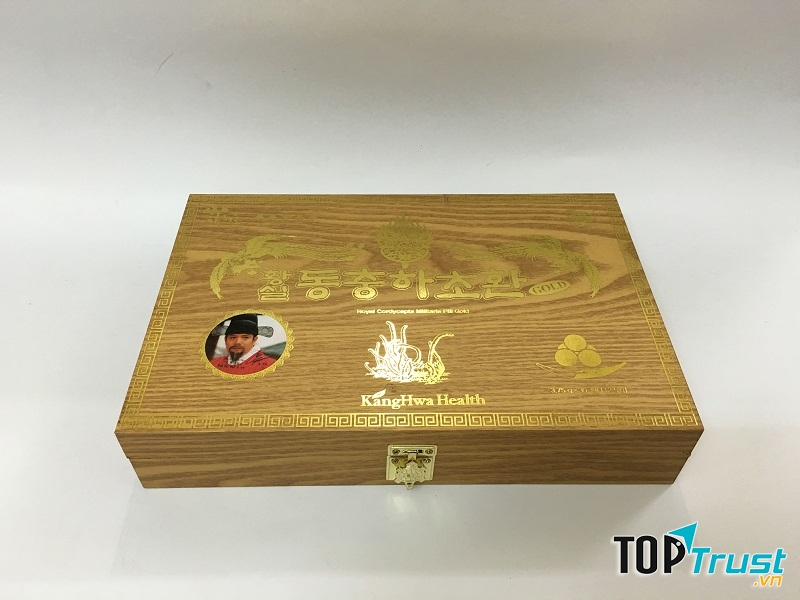 Đông Trùng Hạ Thảo Hộp Gỗ Royal Gold 30 Viên: