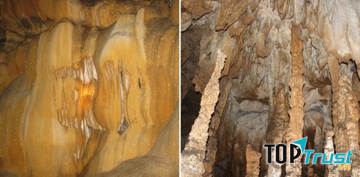 Động Xá Nhè với thạch nhũ lấp lánh và đa dáng vẻ