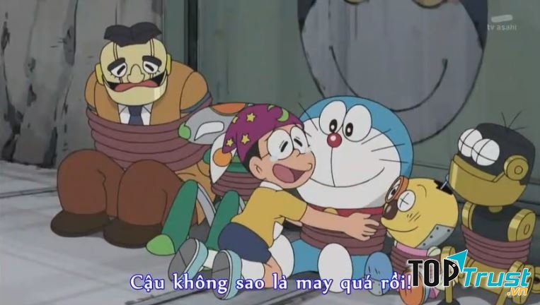 Khi Nobita đến giải cứu thành công cho Doraemon cùng những tù nhân khác - Doraemon Ep 307