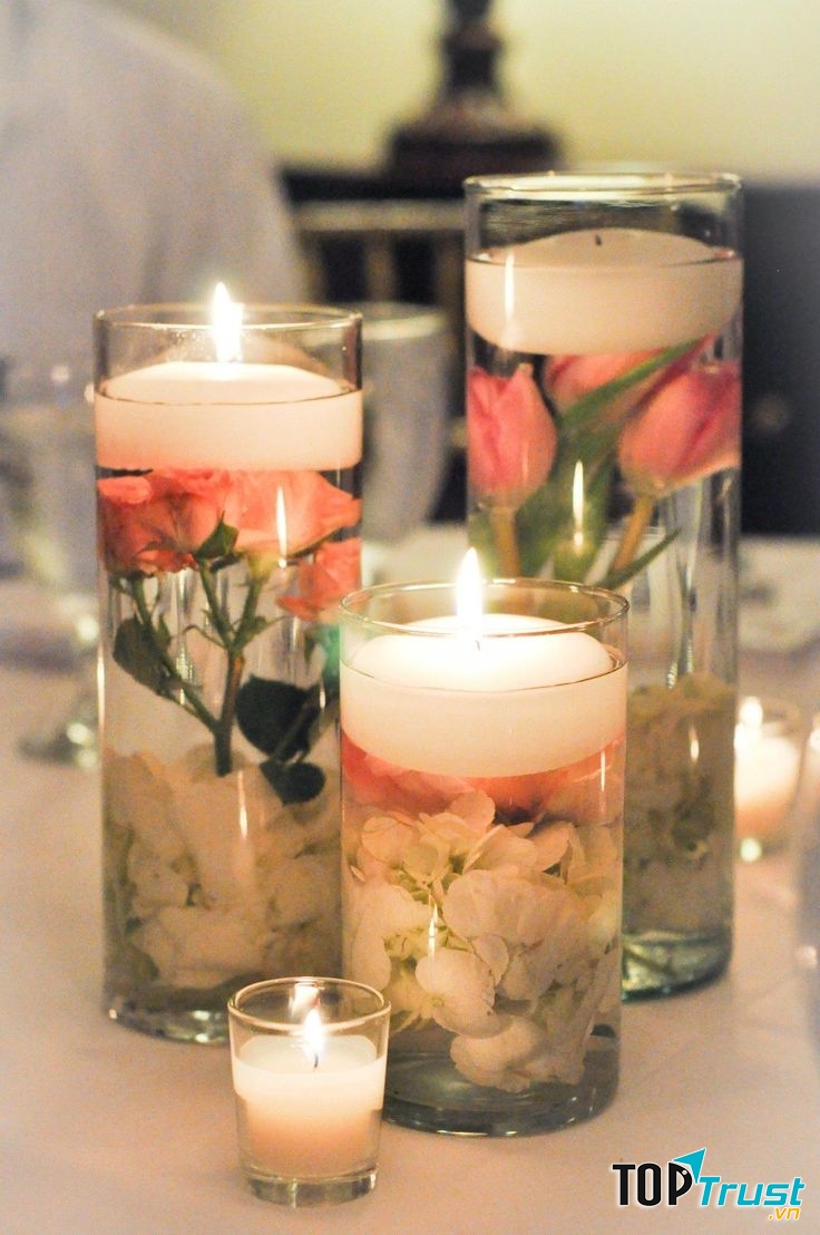 Các kích cỡ của nến thơm.