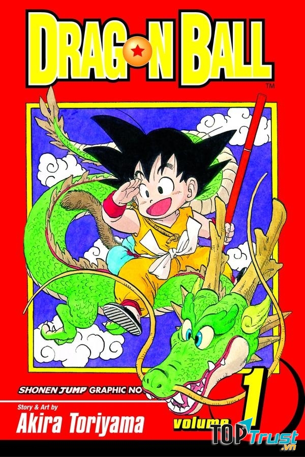Cậu bé Son Goku trên bìa truyện.