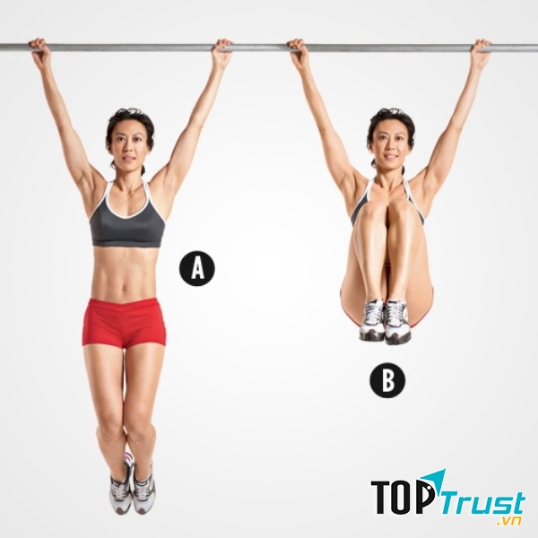 Đu xà giúp giảm mỡ bụng